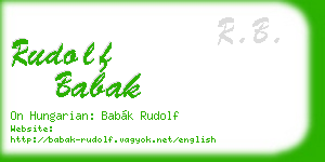 rudolf babak business card