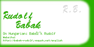 rudolf babak business card